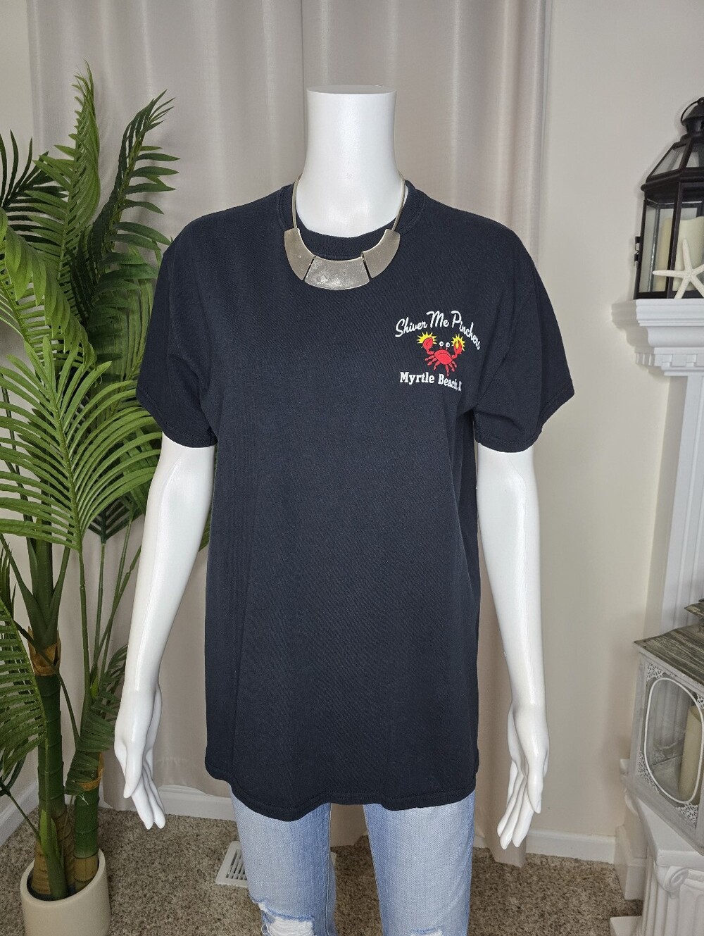 GILDAN Ultra Cotton Shiver Me Pinchers Myrtle Beach SC Unisex Tshirt, Blk M